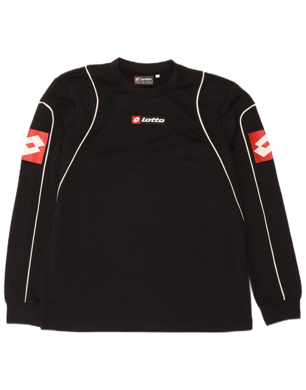 Lotto Mens Regular Fit Gráfico Top Manga Longa Médio Preto Listrado Esportes