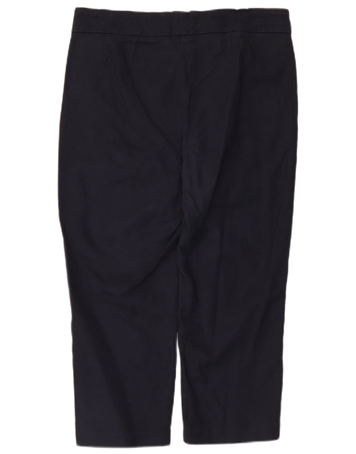 Calça capri feminina Marks & Spencer Reino Unido 12 médio W34 L22 azul marinho