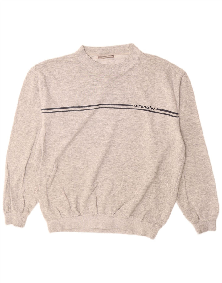 Wrangler moletom masculino jumper grande algodão listrado cinza