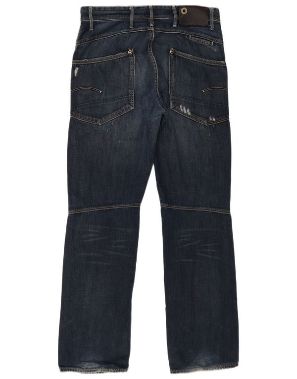 Jeans retos masculinos G-Star W31 L32 algodão azul marinho