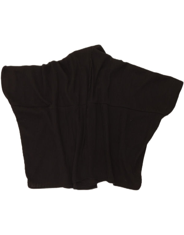 Zara Womens Oversized Poncho Cardigan Top Reino Unido 14 Médio Preto