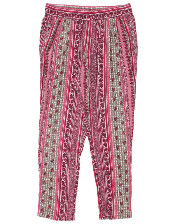 Calça Chino Feminina Marks & Spencer Reino Unido 14 Grande W34 L29 Rosa Floral