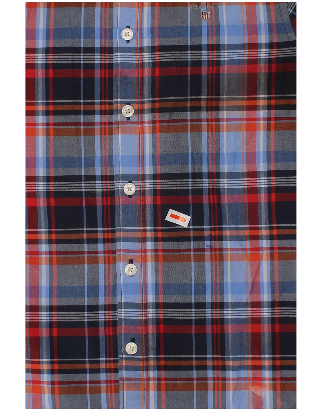 GANT Camisa Menino 7-8 Anos Algodão Xadrez Multicolorido