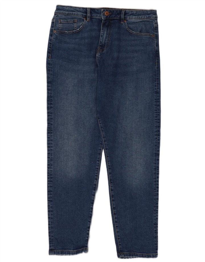 Calça jeans feminina Marks & Spencer Mom Regular Tapered UK 14 Médio W30 L28 Azul