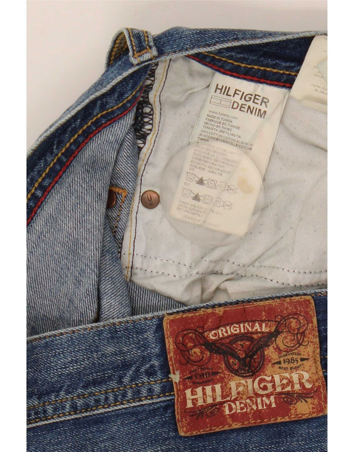 Jeans retos masculinos Tommy Hilfiger W33 L32 algodão azul