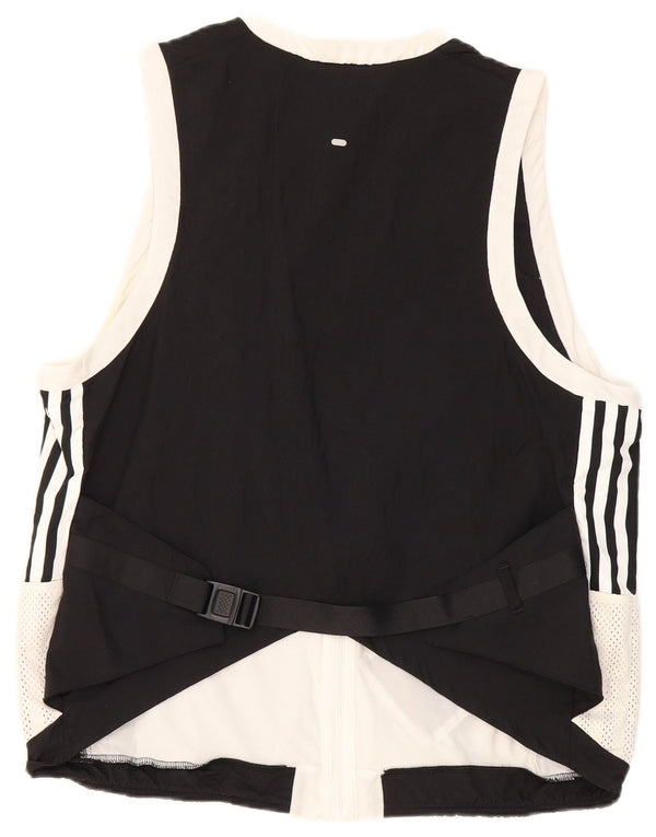 Adidas Womens Crop Tracksuit Top Jacket UK 16/18 Grande Preto Colourblock