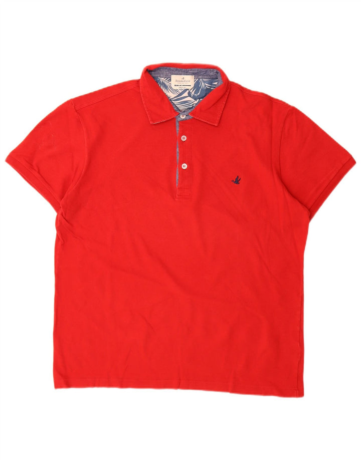 Camisa polo masculina Brooksfield grande vermelha