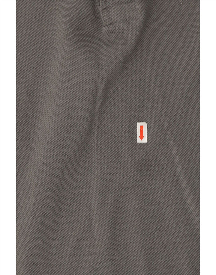 Camisa polo masculina Lacoste tamanho 5 grande algodão cinza