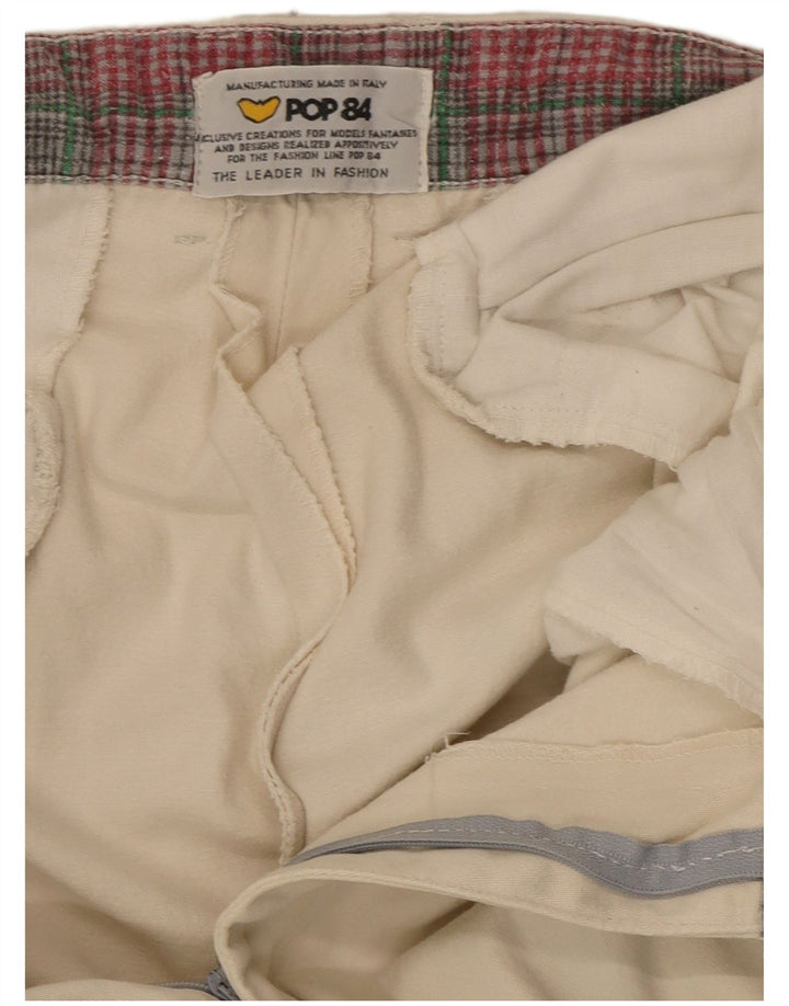 Calça de terno reto masculino POP 84 W30 L32 off white