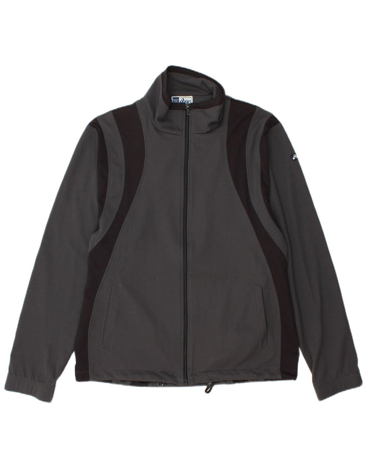 ASICS Mens Treino Top Jacket Small Grey Colourblock Poliéster