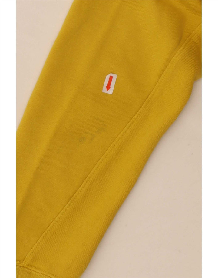 Suéter Nike masculino com capuz e zíper médio algodão amarelo
