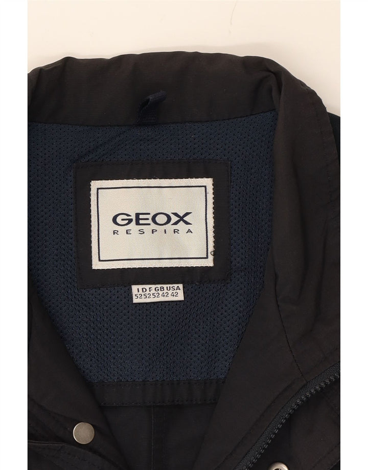 Jaqueta utilitária masculina GEOX UK 42 XL algodão azul marinho
