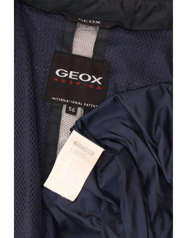 Casaco acolchoado Geox masculino Respira IT 56 3XL poliéster azul marinho