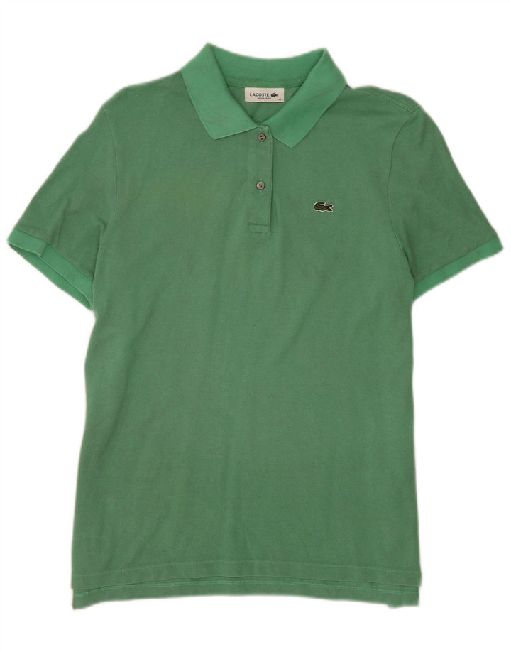 Camisa polo feminina Lacoste tamanho 42 grande algodão verde