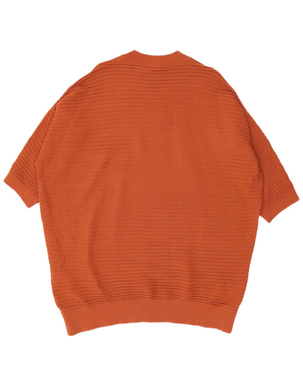 Cos feminino manga 3/4 vestido jumper grande Reino Unido 16 grande lã laranja