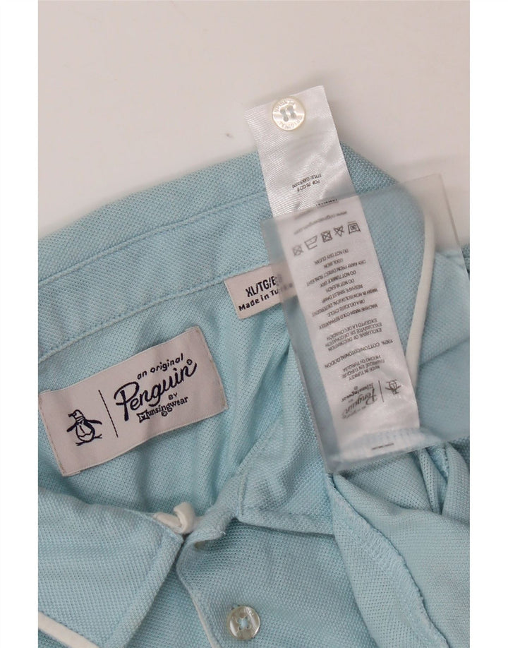 Camisa polo masculina Penguin XL algodão azul