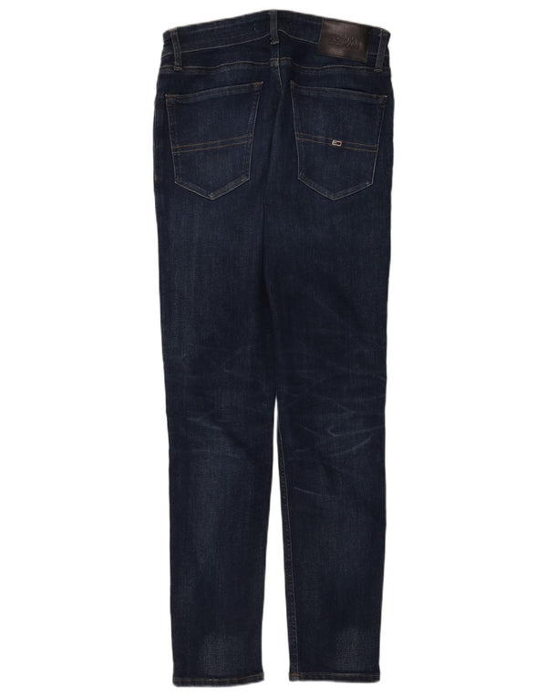 Tommy Hilfiger Masculino Slim Jeans W30 L32 Azul Marinho Algodão