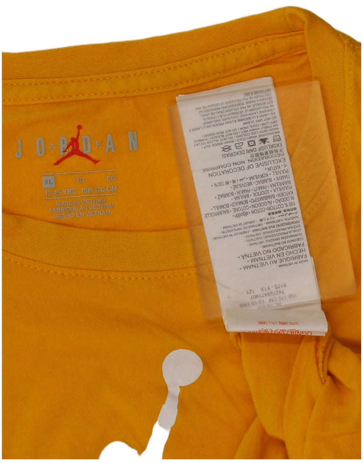 Camiseta JORDAN Boys Graphic 13-14 Anos XL Amarelo Algodão