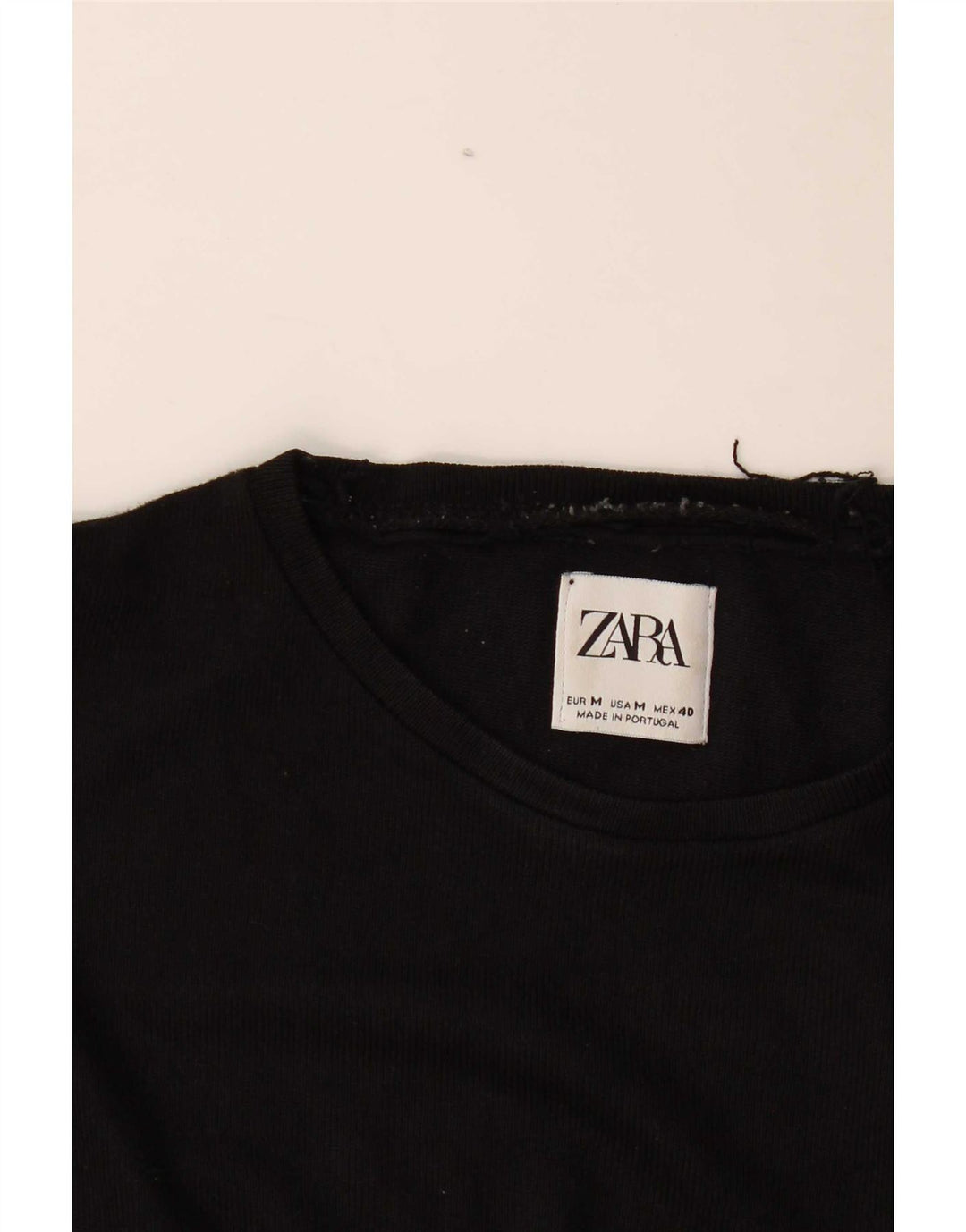 Zara Camiseta masculina Top Médio Preto