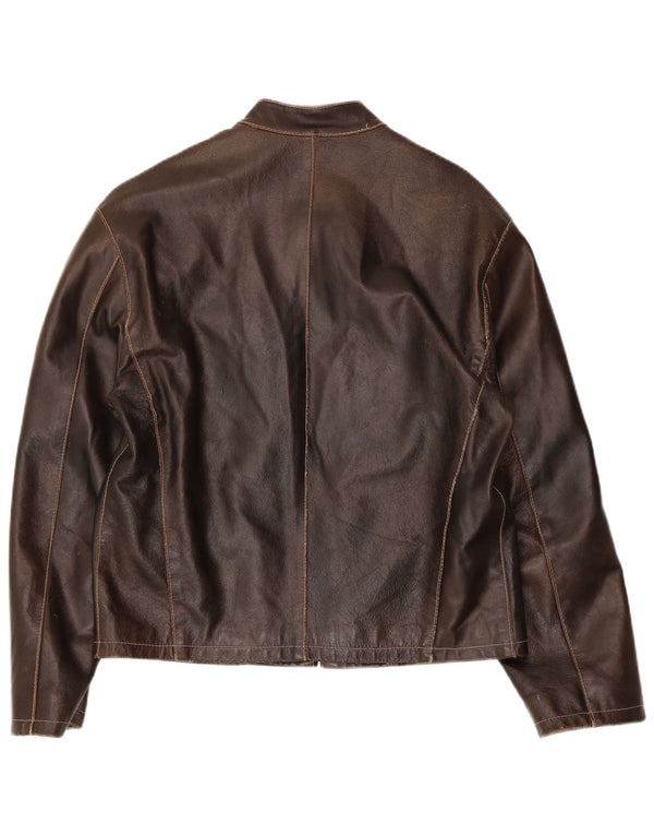 Jaqueta de couro masculina Conbipel IT 50 grande marrom