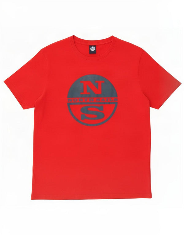 North Sails Mens Graphic T-Shirt Top Medium Red Cotton