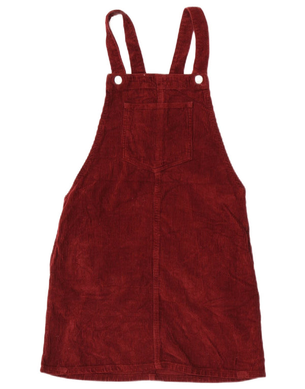 Topshop vestido feminino de veludo cotelê UK 4 XS marrom algodão