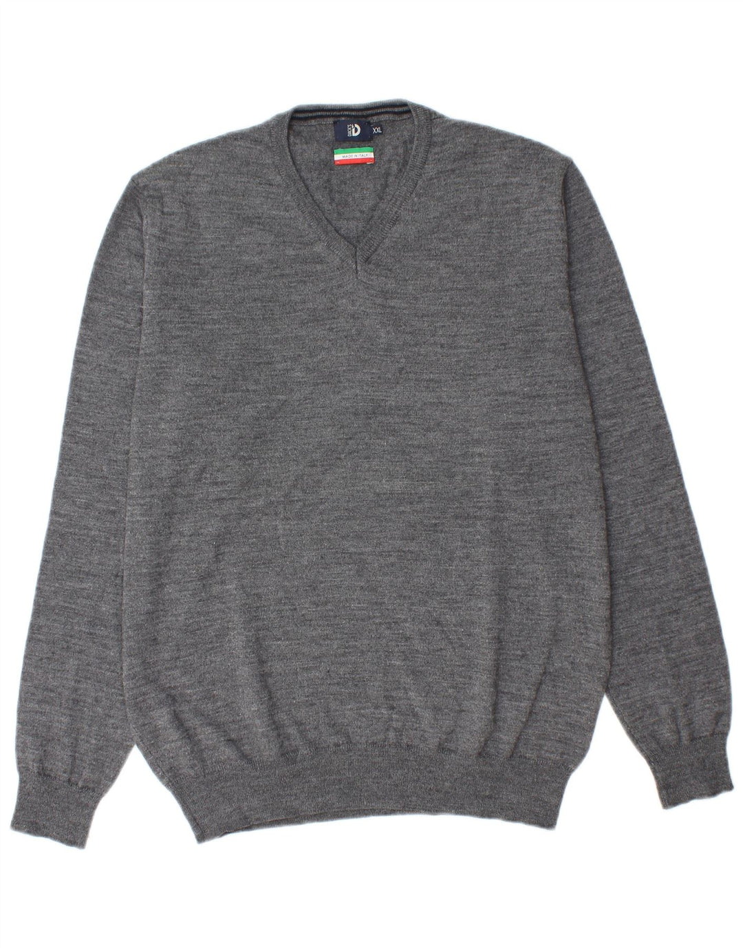 Suéter masculino Dack com decote em V 2XL lã cinza