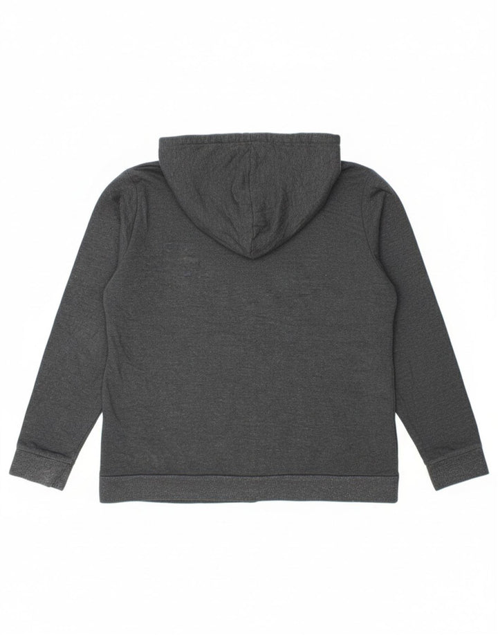 EDDIE BAUER Suéter feminino com capuz e zíper Reino Unido 18 XL algodão cinza