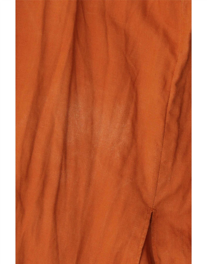 Vestido maxi feminino Zara Reino Unido 6 XS laranja Lyocell