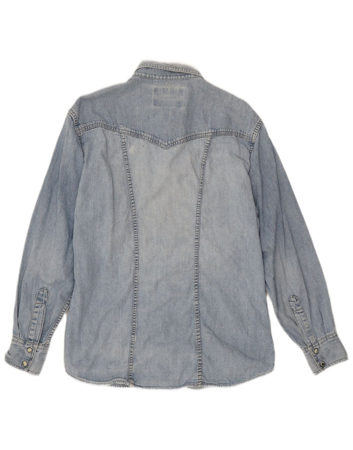 Camisa jeans feminina Wrangler Reino Unido 14 grande azul