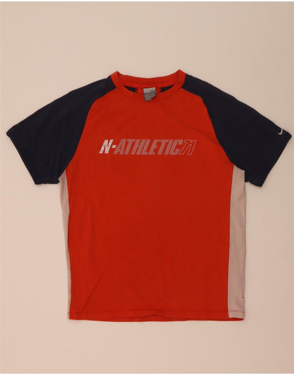 Camiseta Nike Masculina Graphic Top UK 39/41 Médio Laranja Colorblock Algodão