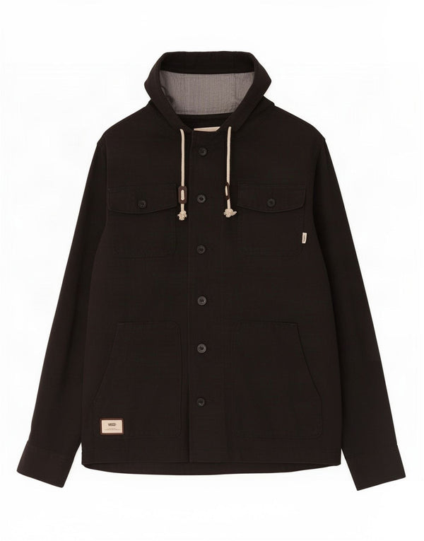 Jaqueta Vans Masculina com Capuz Utilitário UK 38 Médio Algodão Preto