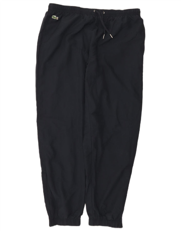 Calça esportiva masculina Lacoste joggers grande poliéster azul marinho