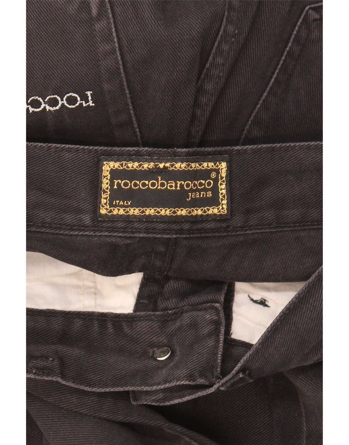 Calça jeans feminina Roccobarocco W27 L31 algodão preto