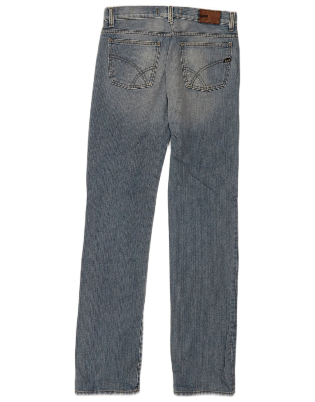 Calça jeans reta feminina Gas W27 L32 algodão azul