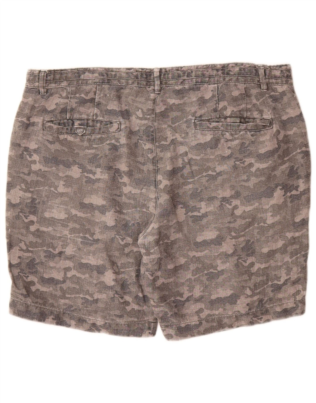 Zara Mens Chino Shorts XL W36 Cinza Camuflagem