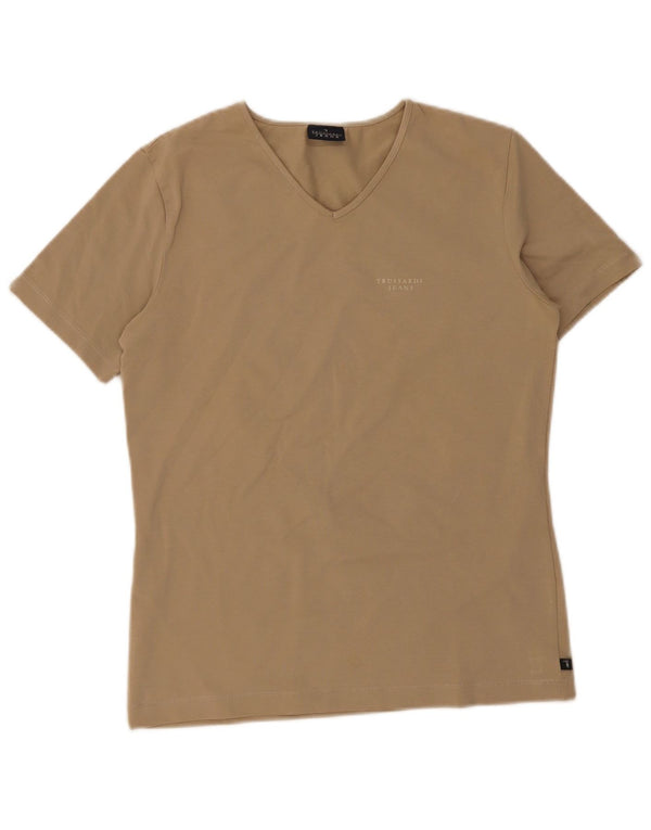 Camiseta feminina Trussardi UK 14 grande bege