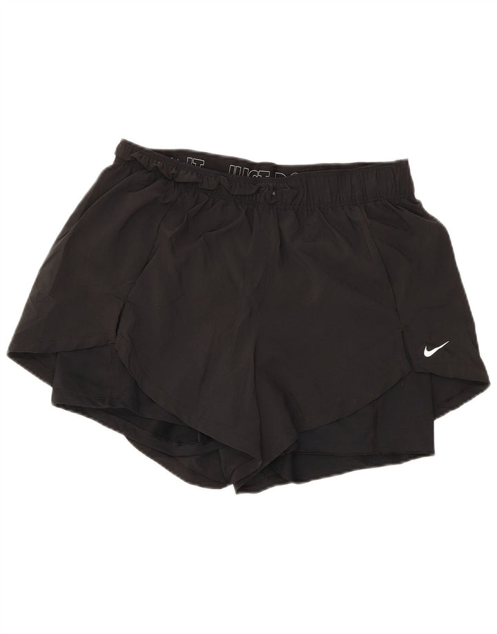 Shorts esportivos femininos NIKE UK 14 grandes pretos