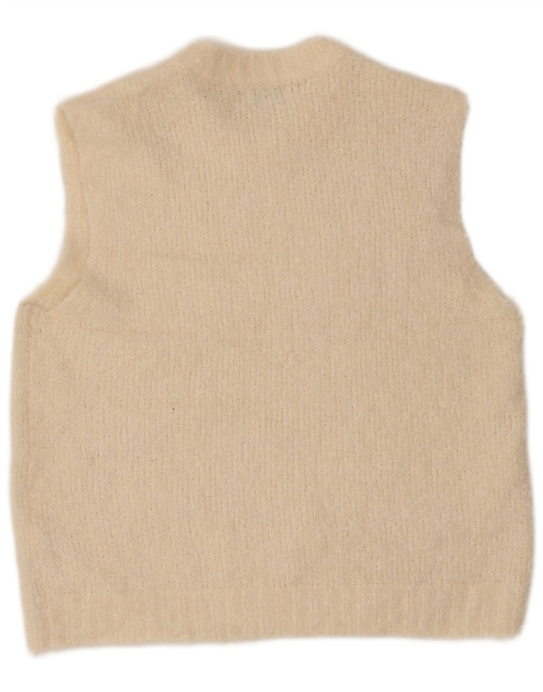 Topshop feminino colete regata UK 14 poliéster bege médio