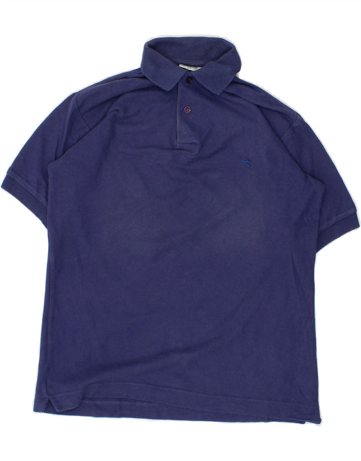 DIADORA Mens Polo Shirt XL Navy Blue Cotton Vintage Diadora and Second-Hand Diadora from Messina Hembry 
