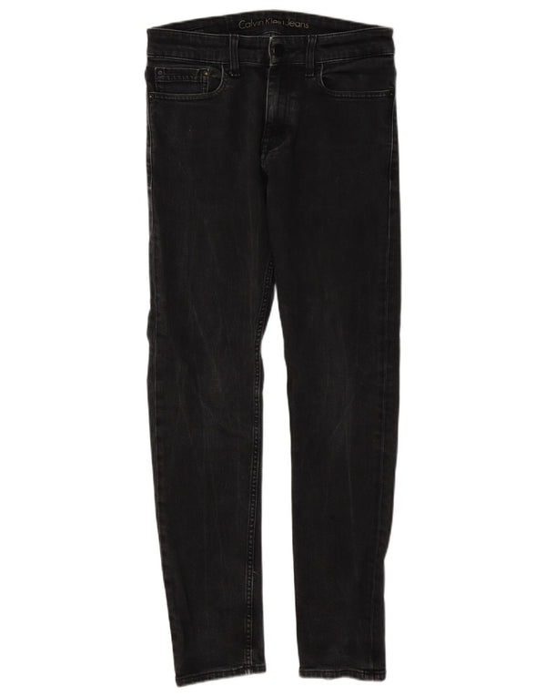 Calça jeans skinny masculina Calvin Klein W28 L32 algodão preto