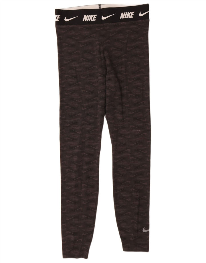 Leggings Nike Femininas Tight Fit Graphic UK 12 Médio Algodão Preto