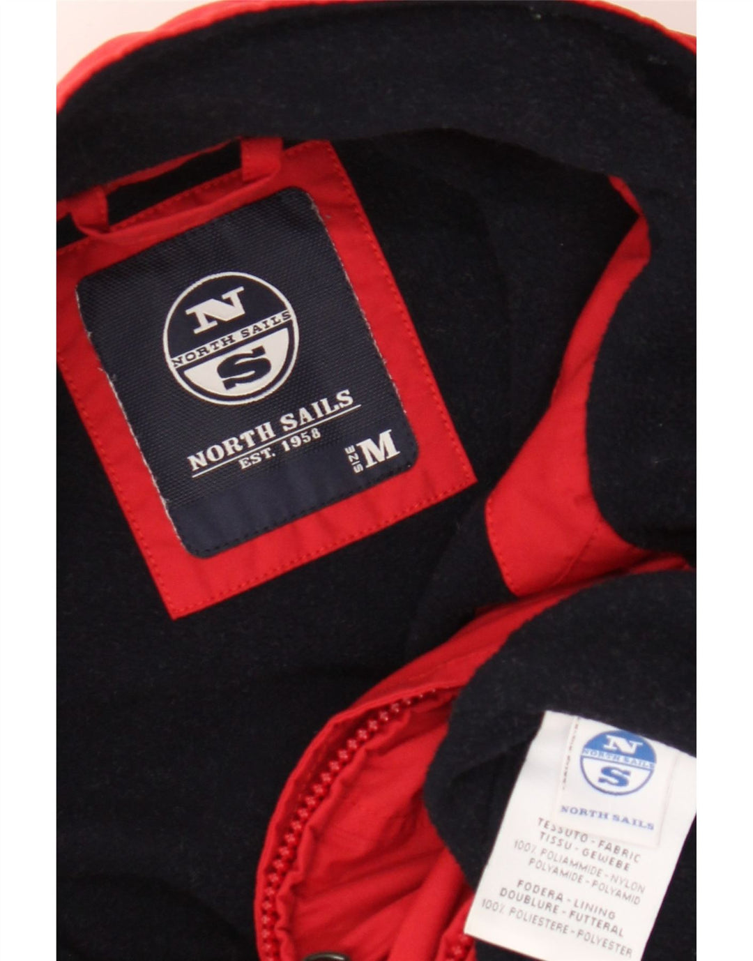 Jaqueta bomber masculina North Sails UK 38 poliamida vermelha média