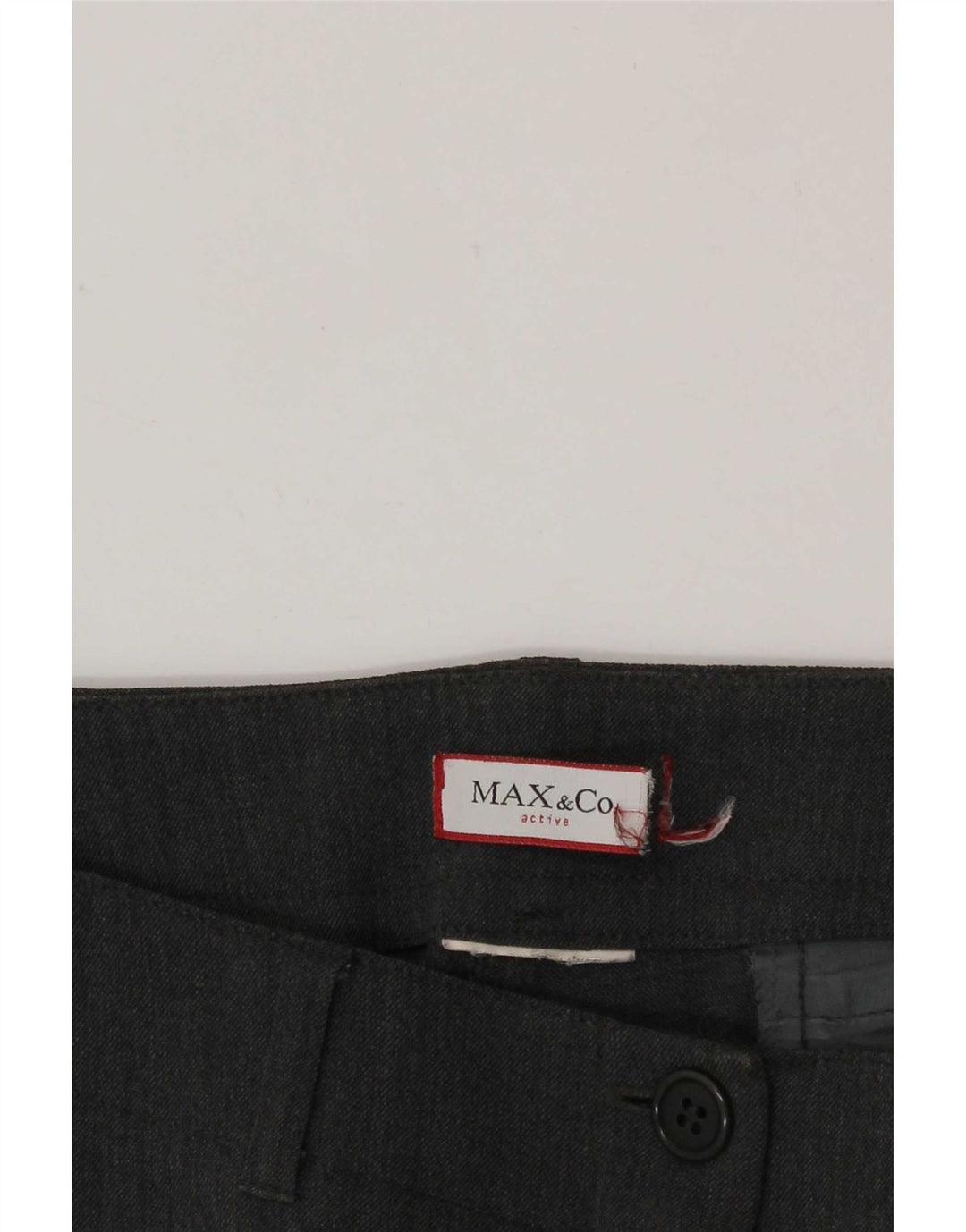 Calça casual reta feminina Max & Co. W32 L32 cinza