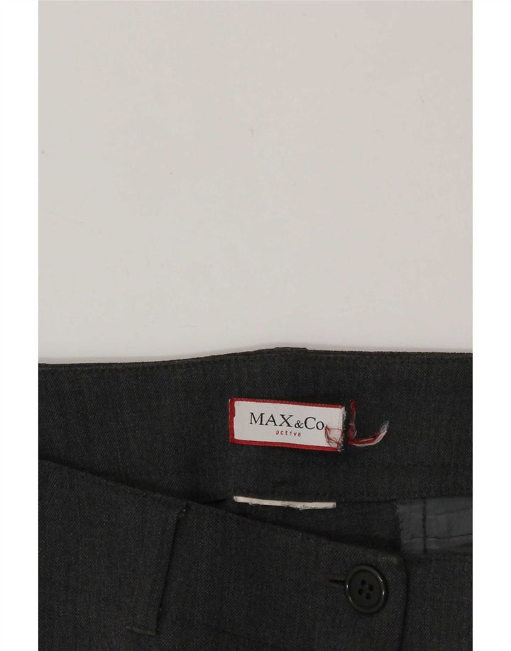 Calça casual reta feminina Max & Co. W32 L32 cinza