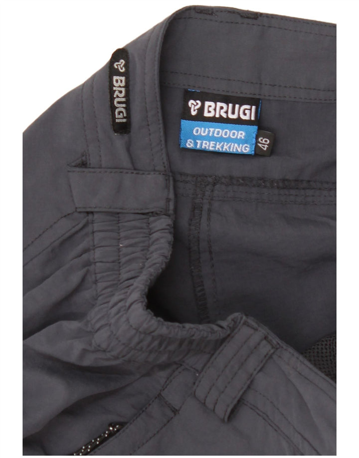 BRUGI Mens Cargo Shorts IT 46 Pequeno W32 Cinza
