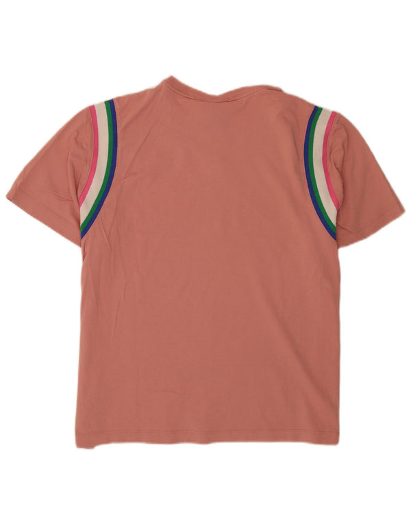 Camiseta feminina Nike UK 18 XL rosa listrada de algodão