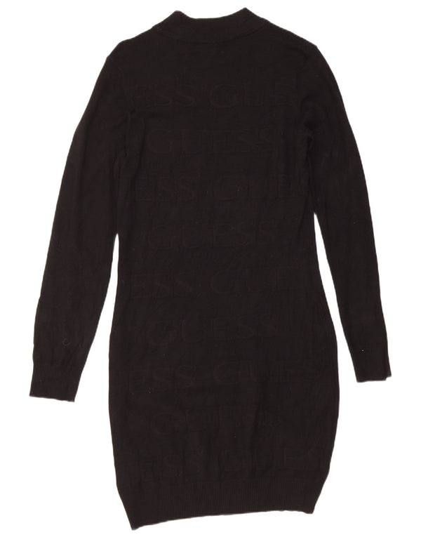 Vestido feminino Guess com estampa gráfica UK 12 médio preto viscose