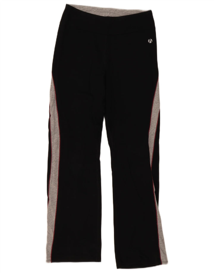 Calça de treino feminina Marks & Spencer Reino Unido 10 pequeno bloco colorido preto