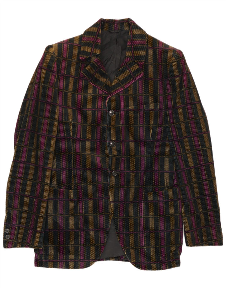 Jaqueta blazer masculina de 3 botões San Remo IT 48 xadrez multicolorido médio